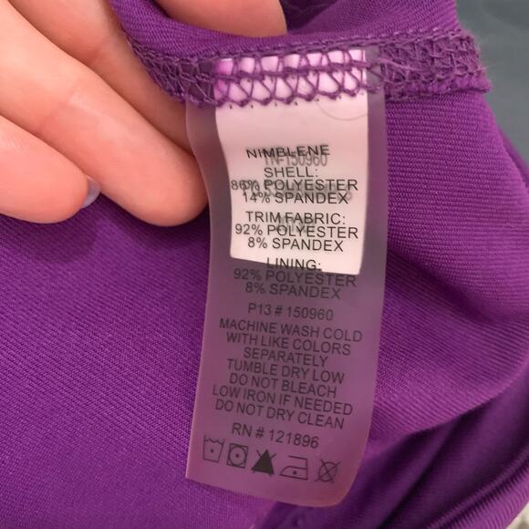 Title 9 Gray and Purple Side Slit Quick Drying Skort - Picture 7 of 7